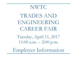 NWTC TRADES AND ENGINEERING CAREER FAIR