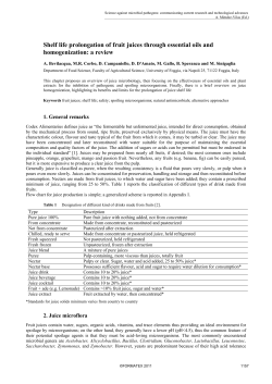 Shelf life prolongation of fruit juices through essential oils