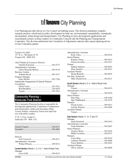 City Planning phone directory