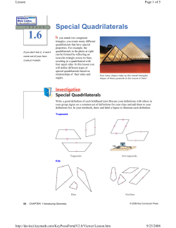 Special Quadrilaterals