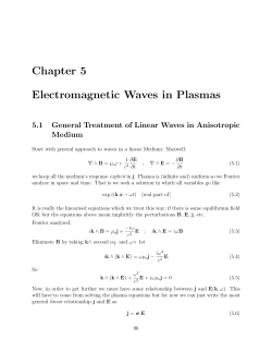 Chapter 5 Electromagnetic Waves in Plasmas