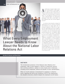What Every Employment Lawyer Needs to Know About the National