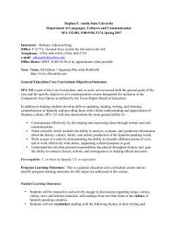 Stephen F. Austin State University Department of Languages