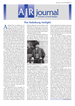 Oct - The Association of Jewish Refugees