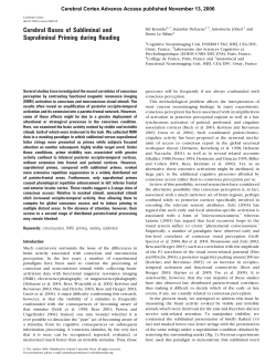 Cerebral bases of subliminal and supraliminal priming during reading