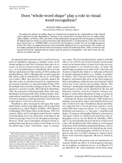 Does "Whole-Word Shape" Play a Role in Visual Word Recognition?