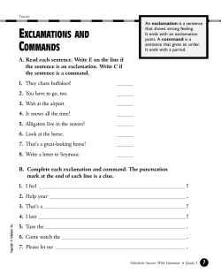 exclamations and commands
