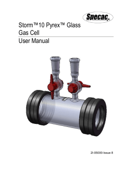 Storm™10 Pyrex™ Glass Gas Cell User Manual