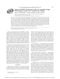 Improving PEMFC Performance Using Low Equivalent Weight PFSA
