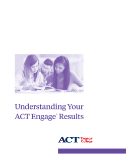 Understanding Your ACT Engage College Results