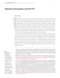 Populism, Economists, and the FTC