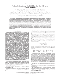 Factors Determining the Stability of a Gas Cell in an Elastic Medium