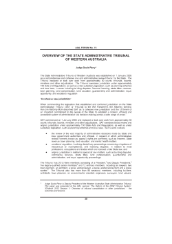 overview of the state administrative tribunal of western