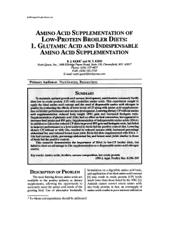 amino acid supplementation of low