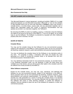 Infer.NET End User License Agreement - Research