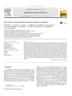 The earliest securely-dated hominin artefact in Anatolia?