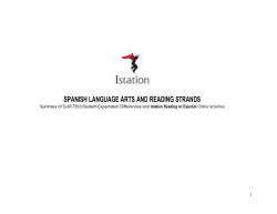 spanish language arts and reading strands