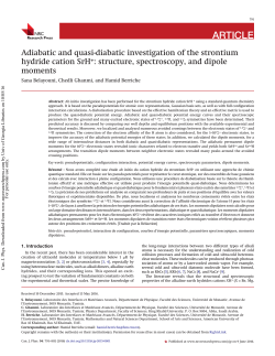 Adiabatic and quasi-diabatic investigation of the strontium hydride