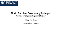 Creating Custom Reports