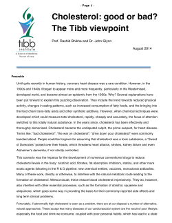 Cholesterol: good or bad? The Tibb viewpoint