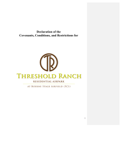Declaration of the Covenants, Conditions, and Restrictions for