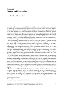 Gender and Personality
