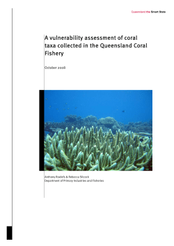 A vulnerability assessment of coral taxa collected in the Queensland