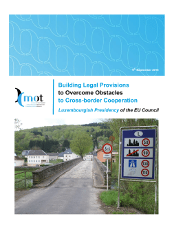 Building Legal Provisions to Overcome Obstacles to Cross