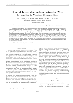 Effect of Temperature on Non-Destructive Wave Propagation in