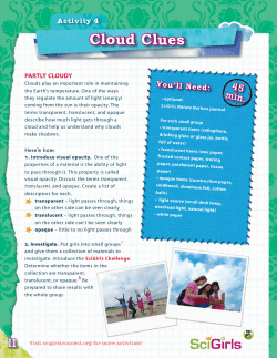 Cloud Clues - SciGirls CONNECT!