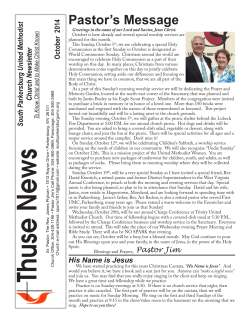 Thuse News - South Parkersburg United Methodist Church