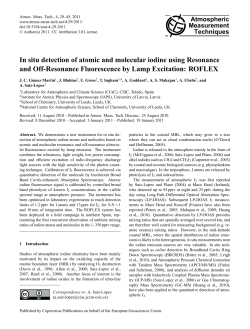 In situ detection of atomic and molecular iodine using Resonance