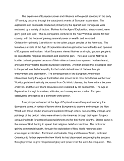 The expansion of European power and influence in the global