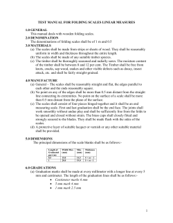 1 TEST MANUAL FOR FOLDING SCALES LINEAR