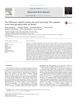 The OXTR gene, implicit learning and social