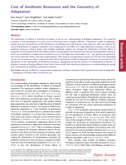 Cost of Antibiotic Resistance and the Geometry of