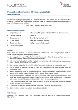 Preparation of ammonium dihydrogenphosphate