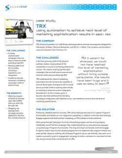 Case Study Using automation to achieve next level of marketing
