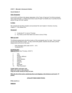 5/20 Miranda`s Homework Hotline