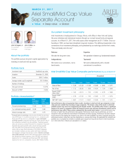 Ariel Small/Mid Cap Value Separate Account