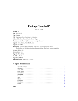 Package `denoiseR`