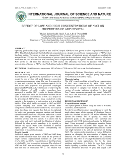 EFFECT OF LOW AND HIGH CONCENTRATIONS OF NaCl ON