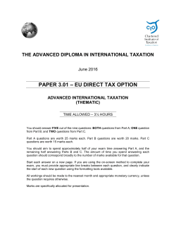ADIT Paper 3.01 - EU Direct Tax option