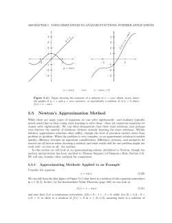 5.5 Newton`s Approximation Method