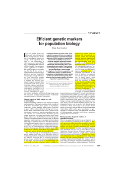 Efficient genetic markers for population biology