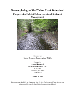 Geomorphology of the Walker Creek Watershed