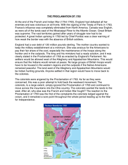 Proclamation of 1763 reading