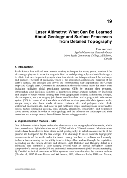 Laser Altimetry: What Can Be Learned About Geology and Surface