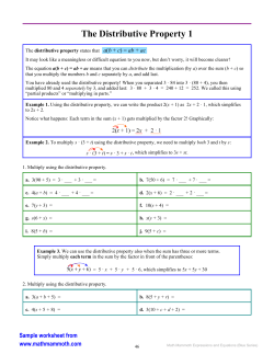 The Distributive Property