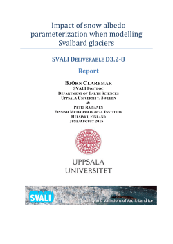 Impact of snow albedo parameterization when modelling